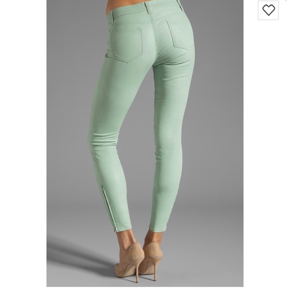 NWT J Brand Super Skinny Mint Leather Pants - Picture 3 of 8
